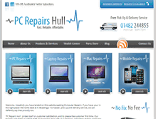 Tablet Screenshot of pcrepairshull.com